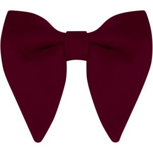 imageAllegra K Solid Pretied Bow Ties for Women Men Formal Party Prom Bowties VelvetWine Red