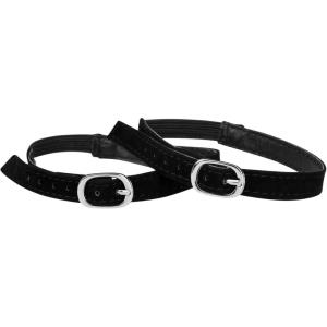 imageAllegra K Womens Elastic Detachable Buckle Shoe Ankle Straps Belt Band for HeelsSuede Black