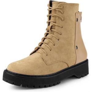 imageAllegra K Womens Lace Up Platform Combat Boots