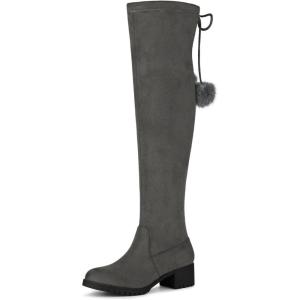imageAllegra K Womens Over the Knee Boots Chunky Heels Thigh High Boots