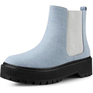 imageAllegra K Womens Platform Boots Chunky Heels Chelsea Ankle Boots