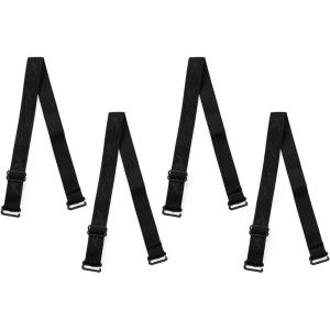 imageuxcell 2 Pair 1012151820mm Width Stretchable Shoulder Bra Straps Adjustable Elastic Straps for WomenBlackflower Pattern