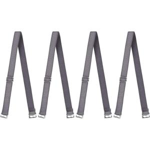 imageuxcell 2 Pair 1012151820mm Width Stretchable Shoulder Bra Straps Adjustable Elastic Straps for WomenDark Graypure