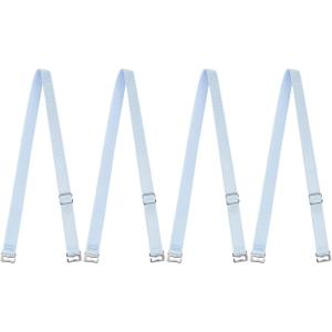 imageuxcell 2 Pair 1012151820mm Width Stretchable Shoulder Bra Straps Adjustable Elastic Straps for WomenLight Bluepure