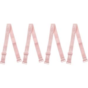 imageuxcell 2 Pair 1012151820mm Width Stretchable Shoulder Bra Straps Adjustable Elastic Straps for WomenLight Coralflower Pattern