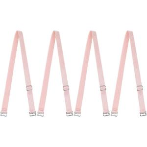 imageuxcell 2 Pair 1012151820mm Width Stretchable Shoulder Bra Straps Adjustable Elastic Straps for WomenLight Coralpure