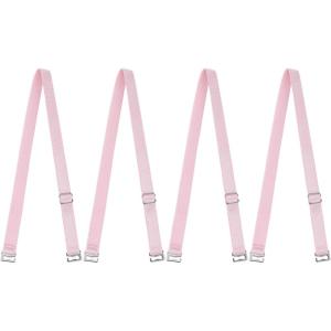 imageuxcell 2 Pair 1012151820mm Width Stretchable Shoulder Bra Straps Adjustable Elastic Straps for WomenPinkpure