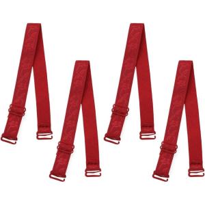 imageuxcell 2 Pair 1012151820mm Width Stretchable Shoulder Bra Straps Adjustable Elastic Straps for WomenRedflower Pattern