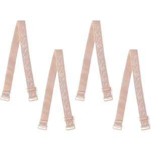 imageuxcell 2 Pair 1012151820mm Width Stretchable Shoulder Bra Straps Adjustable Elastic Straps for WomenSkin Colorflower Pattern