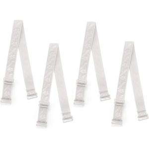 imageuxcell 2 Pair 1012151820mm Width Stretchable Shoulder Bra Straps Adjustable Elastic Straps for WomenWhiteflower Pattern