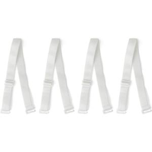 imageuxcell 2 Pair 1012151820mm Width Stretchable Shoulder Bra Straps Adjustable Elastic Straps for WomenWhitepure