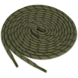 imageuxcell 3 Pairs Core Nonslip Wearresistant Round Boot Laces Shoelaces for Hiking Walking Outdoor ShoesArmy Green Brown