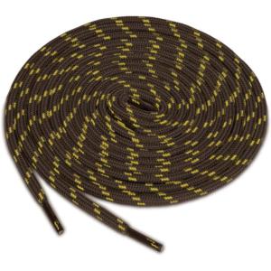 imageuxcell 3 Pairs Core Nonslip Wearresistant Round Boot Laces Shoelaces for Hiking Walking Outdoor ShoesCoffee Yellow