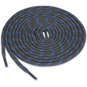 imageuxcell 3 Pairs Core Nonslip Wearresistant Round Boot Laces Shoelaces for Hiking Walking Outdoor ShoesDark Gray Blue