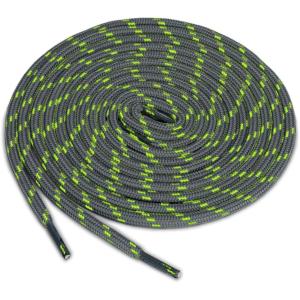 imageuxcell 3 Pairs Core Nonslip Wearresistant Round Boot Laces Shoelaces for Hiking Walking Outdoor ShoesDark Gray Green