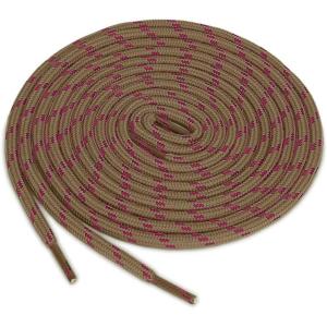 imageuxcell 3 Pairs Core Nonslip Wearresistant Round Boot Laces Shoelaces for Hiking Walking Outdoor ShoesLight Brown Fuchsia