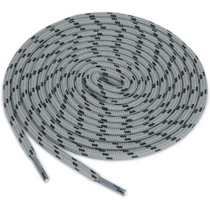 imageuxcell 3 Pairs Core Nonslip Wearresistant Round Boot Laces Shoelaces for Hiking Walking Outdoor ShoesLight Grey Black