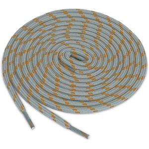 imageuxcell 3 Pairs Core Nonslip Wearresistant Round Boot Laces Shoelaces for Hiking Walking Outdoor ShoesLight Grey Orange