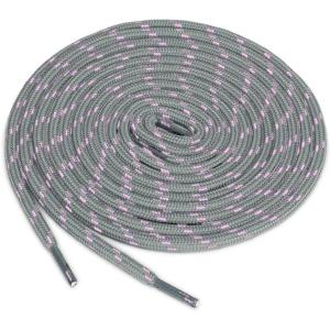 imageuxcell 3 Pairs Core Nonslip Wearresistant Round Boot Laces Shoelaces for Hiking Walking Outdoor ShoesLight Grey Pink