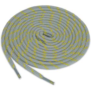 imageuxcell 3 Pairs Core Nonslip Wearresistant Round Boot Laces Shoelaces for Hiking Walking Outdoor ShoesLight Grey Yellow