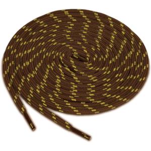 imageuxcell 3 Pairs Core Nonslip Wearresistant Round Boot Laces Shoelaces for Hiking Walking Outdoor ShoesRed Brown Yellow