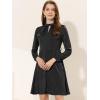 imageAllegra K Aline Dress for Womens Elegant Satin Keyhole Tie Waist Dress for WorkBlack