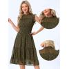 imageAllegra K Casual Chiffon Midi Dress for Women Halloween Sleeveless Smocked Waist Gilding Metallic Stars Party DressesArmy Green