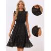 imageAllegra K Casual Chiffon Midi Dress for Women Halloween Sleeveless Smocked Waist Gilding Metallic Stars Party DressesBlack