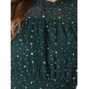 imageAllegra K Casual Chiffon Midi Dress for Women Halloween Sleeveless Smocked Waist Gilding Metallic Stars Party DressesDark Green