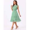 imageAllegra K Casual Chiffon Midi Dress for Women Halloween Sleeveless Smocked Waist Gilding Metallic Stars Party DressesGreen