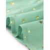 imageAllegra K Casual Chiffon Midi Dress for Women Halloween Sleeveless Smocked Waist Gilding Metallic Stars Party DressesGreen