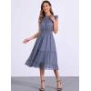 imageAllegra K Casual Chiffon Midi Dress for Women Halloween Sleeveless Smocked Waist Gilding Metallic Stars Party DressesGrey Blue