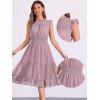 imageAllegra K Casual Chiffon Midi Dress for Women Halloween Sleeveless Smocked Waist Gilding Metallic Stars Party DressesGrey Pink