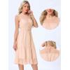 imageAllegra K Casual Chiffon Midi Dress for Women Halloween Sleeveless Smocked Waist Gilding Metallic Stars Party DressesLight Pink Apricot