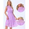 imageAllegra K Casual Chiffon Midi Dress for Women Halloween Sleeveless Smocked Waist Gilding Metallic Stars Party DressesLight Purple