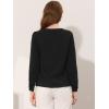 imageAllegra K Chiffon Blouse for Womens V Neck Long Sleeve Business Causal ShirtBlack