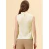 imageAllegra K Office Blouse for Womens 2024 Sleeveless Mock Neck Ruffles Elegant Satin Work TopsWhite