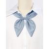 imageAllegra K Solid Color Pretied Bow Ties Adjustable Elastic Strap School Uniform Bowties for WomenGrey