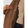 imageAllegra K Winter Pea Coat for Womens Classic Outwear Stand Collar Wrap Belted Trench CoatsBrown