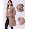 imageAllegra K Winter Pea Coat for Womens Classic Outwear Stand Collar Wrap Belted Trench CoatsDark Beige