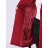 imageAllegra K Winter Pea Coat for Womens Classic Outwear Stand Collar Wrap Belted Trench CoatsDark Red