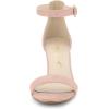 imageAllegra K Womens Ankle Strap Clear Heel Chunky Heels SandalsDust Pink