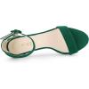 imageAllegra K Womens Ankle Strap Clear Heel Chunky Heels SandalsEmerald Green