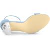 imageAllegra K Womens Ankle Strap Clear Heel Chunky Heels SandalsSky Blue