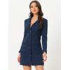 imageAllegra K Womens Blazer Dress Notched Lapel Collar Teacher Office Work Jackets OutfitsDark Blue