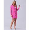 imageAllegra K Womens Blazer Dress Notched Lapel Collar Teacher Office Work Jackets OutfitsHot Pink