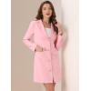 imageAllegra K Womens Blazer Dress Notched Lapel Collar Teacher Office Work Jackets OutfitsPink