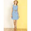 imageAllegra K Womens Button Up Shirtdress Sleeveless Tunic Denim Chambray Dress with PocketBlue