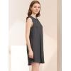 imageAllegra K Womens Button Up Shirtdress Sleeveless Tunic Denim Chambray Dress with PocketWashed Black