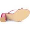 imageAllegra K Womens Crisscross Strap Rhinestone Block Heel Slide SandalsPink